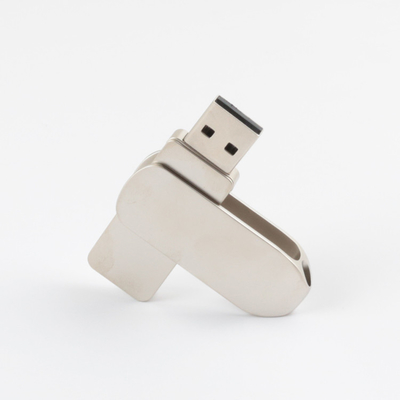 Metallo Matt Silver Color unità USB di torsione di 360 gradi che carica i dati liberi