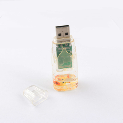 Plastico liquido USB flash drive il nostro lato di plastica all'interno di anatra può personalizzato fatto