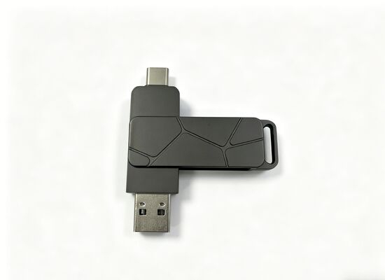 Gun Black Body Laser LOGO Type C USB Can Put Keychain Or Lanyard And Keyring