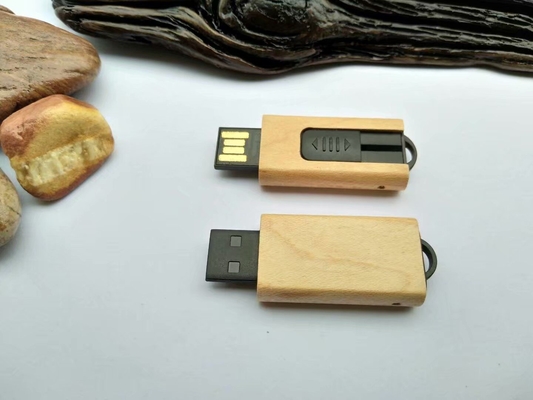 LOGO di legno di goffratura e della stampa di colore di caso dell'acero di legno dell'unità USB di stile della spina