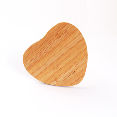 Il cuore modella il cuscinetto di carico senza fili di bambù 10W di carico veloce 15W per il telefono