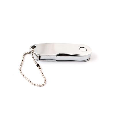 Twist Metal USB 2.0 Flash Drive Con Portachiavi, 32GB 64GB 128GB Chip UDP veloce