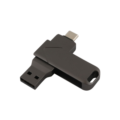 Tipo C ed Usb entrambi colore veloce del nero della pistola del corpo del metallo del memory stick del porto