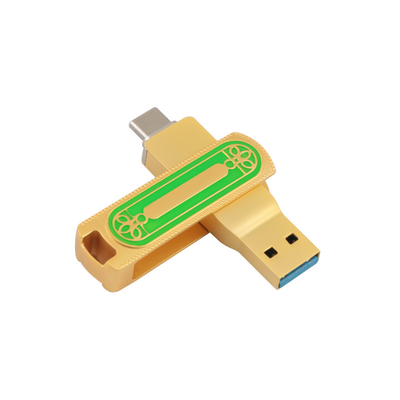 Tipo C USB 128GB ad alta velocità 256GB 512GB 150MBS di colore dell'oro e di verde