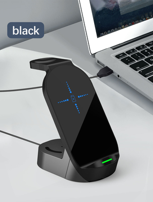 Caricabatterie wireless QI bianca 3 in 1 Compatibile con dispositivi compatibili Qi