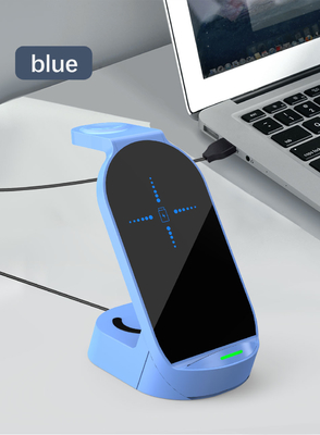 Caricabatterie wireless QI bianca 3 in 1 Compatibile con dispositivi compatibili Qi