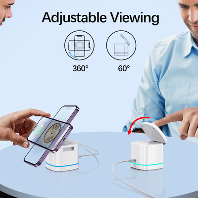 Comodo caricabatterie wireless multifunzione entro 6 mm di distanza di trasmissione