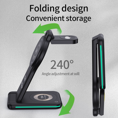 Carica comodo e veloce con caricabatterie wireless multifunzione