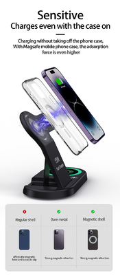 Caricabatterie wireless multifunzione 5V/1A - 3 in 1 QI wireless charger