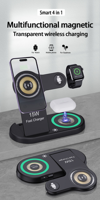 Caricabatterie wireless multifunzione 5V/1A - 3 in 1 QI wireless charger
