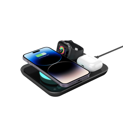 Green Fast Charge Wireless Charging Pad realizzato in ABS PC 162*132*27MM Dimensioni