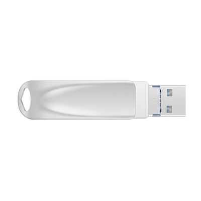 TYPE C usb 3 in uno in argento con connettore USB 2.0 USB 3.0 e tipo C