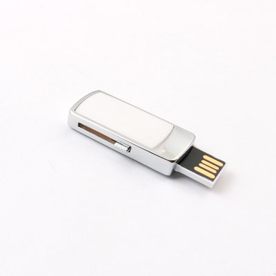 Dischi flash USB metallo a prova di urti argento e colore personalizzato laser / cupola / stampa logo