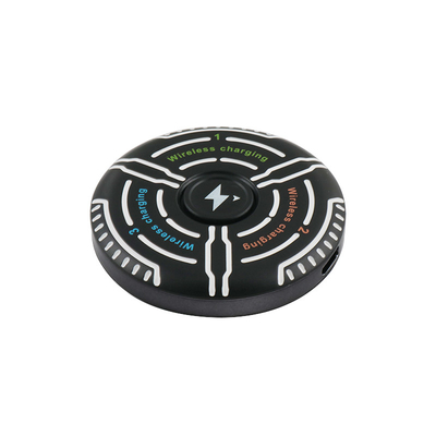Scatola di supporto per caricabatterie senza fili multifunzione stampare il logo Fidget Spinner Indicatore di luce