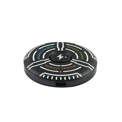 Scatola di supporto per caricabatterie senza fili multifunzione stampare il logo Fidget Spinner Indicatore di luce