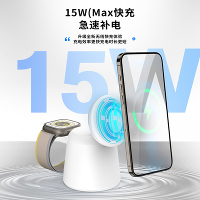 Efficienza di ricarica ≥75% Caricabatterie wireless multifunzione con ingresso di luce a spinner fidget 5V/2.1A