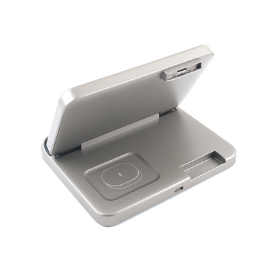 Caricabatterie wireless multifunzione in materiale ABS PC con ingresso 5V/2.1A e supporto box