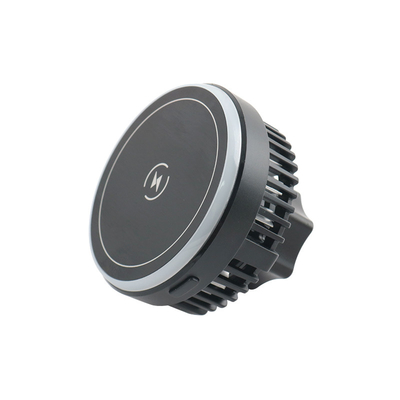 Caricabatterie senza fili per auto da 15W tipo magnetico con luce a LED e refrigerante