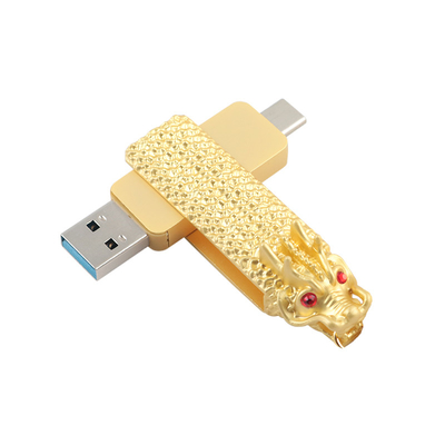 Drive flash a forma di drago tipo C e USB con lettura e scrittura rapida 3.0 usb