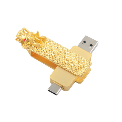 Drive flash a forma di drago tipo C e USB con lettura e scrittura rapida 3.0 usb