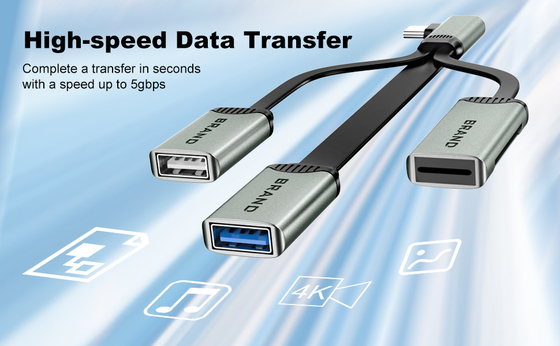 Lettura per schede TF Cable per schede SD Hub per usb 2.0 e usb 3.0 Trasferimento rapido di dati