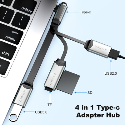 Cavo per la lettura per la scheda TF, la scheda SD, la scheda USB 2.0 e la scheda USB 3.0 per il trasferimento rapido dei dati