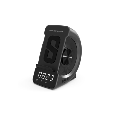 Con altoparlante Bluetooth caricabatterie wireless con orologio e caricabatterie veloce