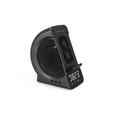 Con altoparlante Bluetooth caricabatterie wireless con orologio e caricabatterie veloce