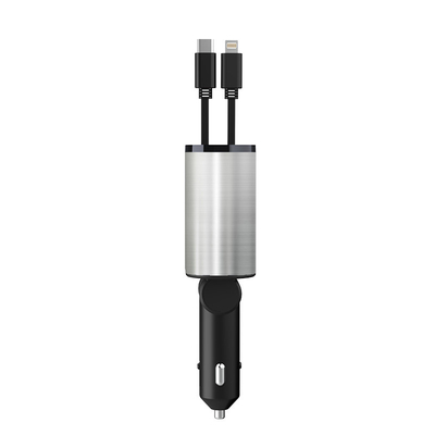 Cable di ricarica veloce per auto doppia linea può essere esteso e ritirato