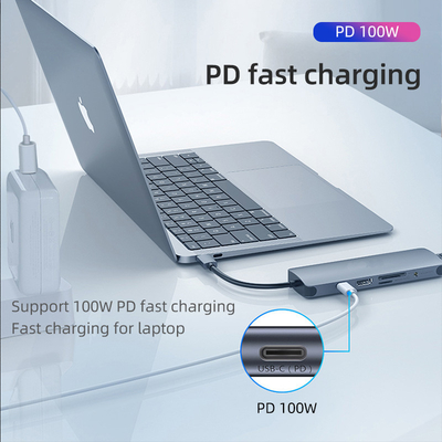 USB 3.0 Station USB C Hub Smart Adapter / Hub per schede di memoria con velocità di trasferimento dati di 5 Gbps
