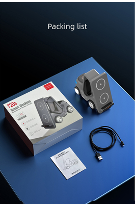 Stazione di ricarica wireless veloce da 15W a forma di auto con luce notturna