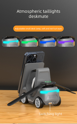 Stazione di ricarica wireless da 15w luce notturna a forma di auto senza batteria 150*146*75mm tipo C