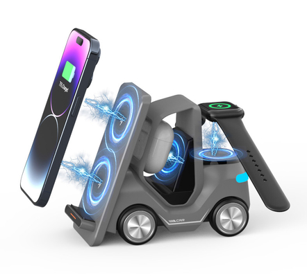 Stazione di ricarica wireless da 15w luce notturna a forma di auto senza batteria 150*146*75mm tipo C