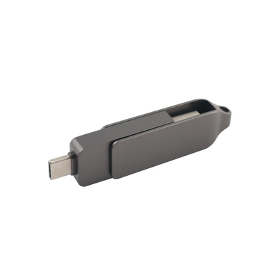 Pistola nero metallo tipo C USB flash drive in forma di torsione veloce velocità 3.0 e 3.0
