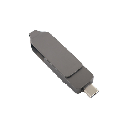 Pistola nero metallo tipo C USB flash drive in forma di torsione veloce velocità 3.0 e 3.0