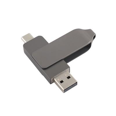Pistola nero metallo tipo C USB flash drive in forma di torsione veloce velocità 3.0 e 3.0