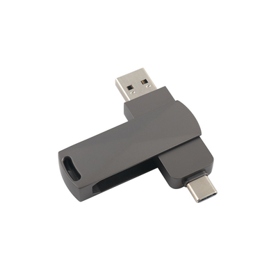 Pistola Black Metal Tipo C USB Flash Drive con velocità rapida 3.0 e 3.0 Twist Shapes