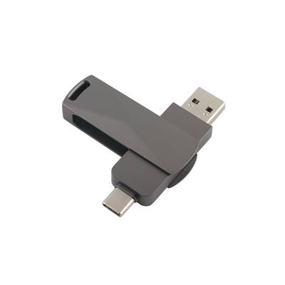 Pistola Black Metal Tipo C USB Flash Drive con velocità rapida 3.0 e 3.0 Twist Shapes