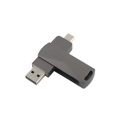 Pistola Black Metal Tipo C USB Flash Drive con velocità rapida 3.0 e 3.0 Twist Shapes