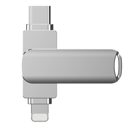 Un'unità flash USB 2 in 1 con protezione password e custodia metallica resistente