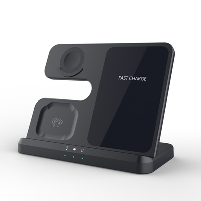 Materiale ABS PC 15W caricabatterie wireless per iPhone iWatch AirPod veloce e conveniente