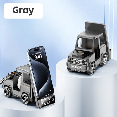 Caricabatterie senza fili a forma di auto grigia carica veloce per iPhone Airpods IWatch