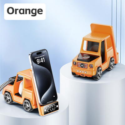 Caricabatterie senza fili a forma di auto arancione per iPhone Airpods IWatch 225G Uscita 9V/1.67A