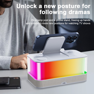 Caricabatterie wireless abilitate al Qi e altoparlanti Bluetooth con luci colorate Compatibilità Dispositivi abilitati al Qi