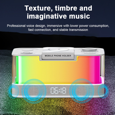 Caricabatterie wireless abilitate al Qi e altoparlanti Bluetooth con luci colorate Compatibilità Dispositivi abilitati al Qi