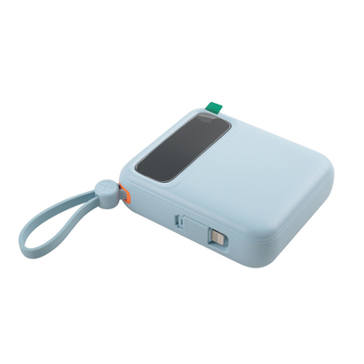 Batteria Li-polimero /18650 Batteria Power Bank portatile Nero Blu Cable Manual Box Inclusa