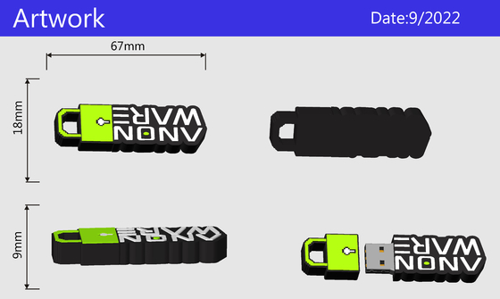 Forme personalizzate Memoria flash USB Produzione di PVC o silicone facilitata con la muffa aperta