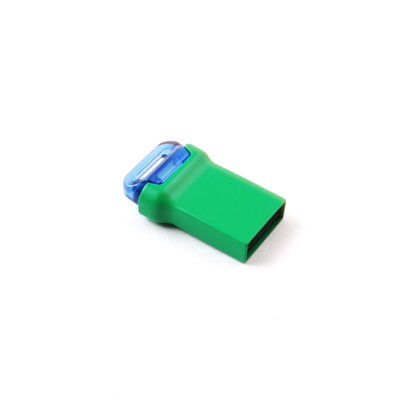 Color verde Mini USB 3.0 Metal USB Flash Drive rettangolare con chip flash di classe A