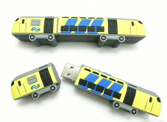 Personaggio di cartone animato a forma di treno USB flash drive di PVC