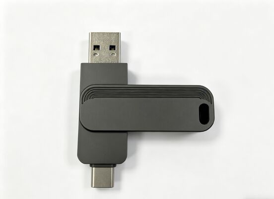 Gun Black Color Usb 3.0 + Type C 1005 Passed H2 Test Type C USB Flash Drives Fast Match USA And EU Standrad